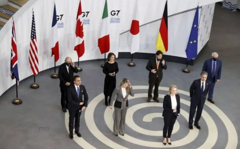 El G7 exige a terceros que no brinden apoyo militar a Rusia
