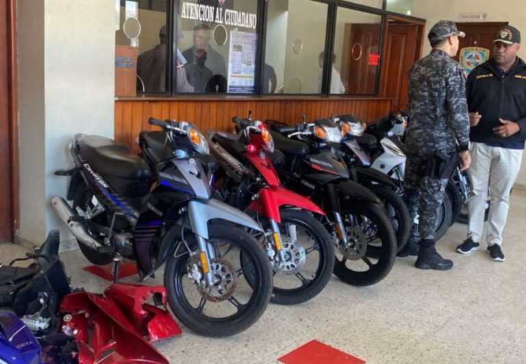 PN en Jarabacoa recupera 9 motocicletas habían sido robadas